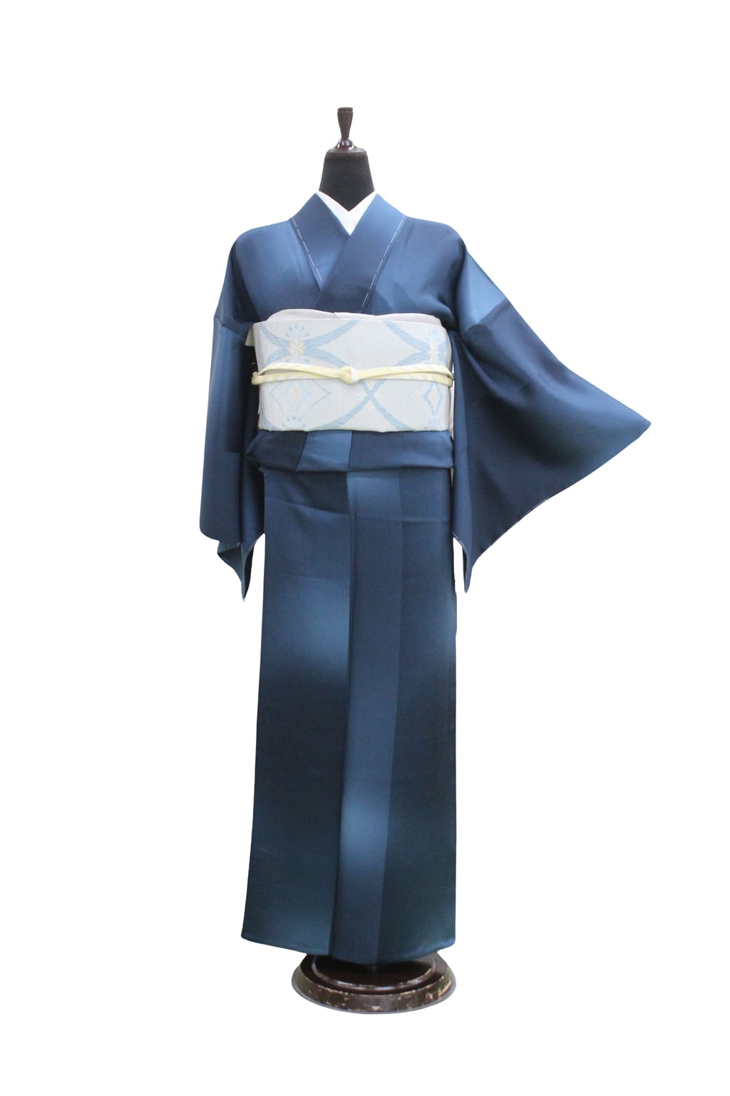 年末セール!! g371 北欧の森のような木立　水色地レトロ訪問着 訪問着レンタルtc861 JAPANSTYLE ベージュ地 花丸 | 着物レンタルの